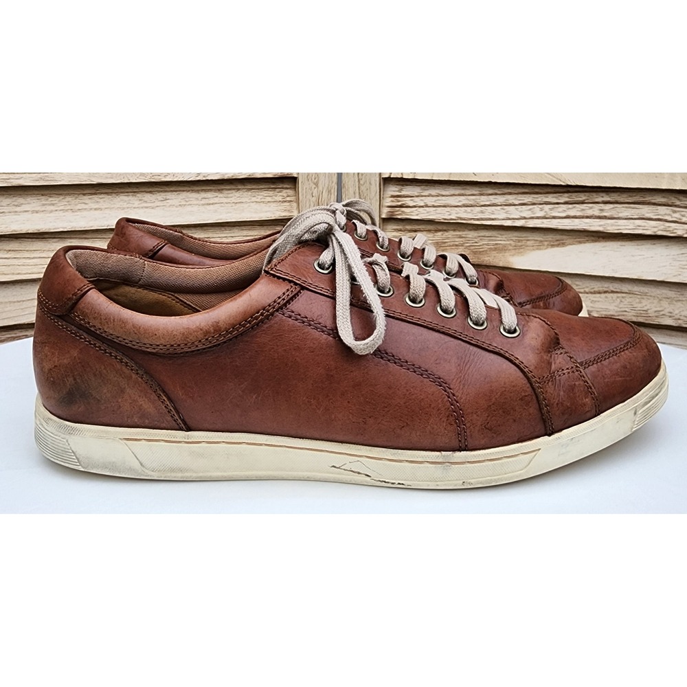 Cole Haan US 12 Brown Leather Sneakers Casual Lace Up Shoes Quiet Luxury Fall